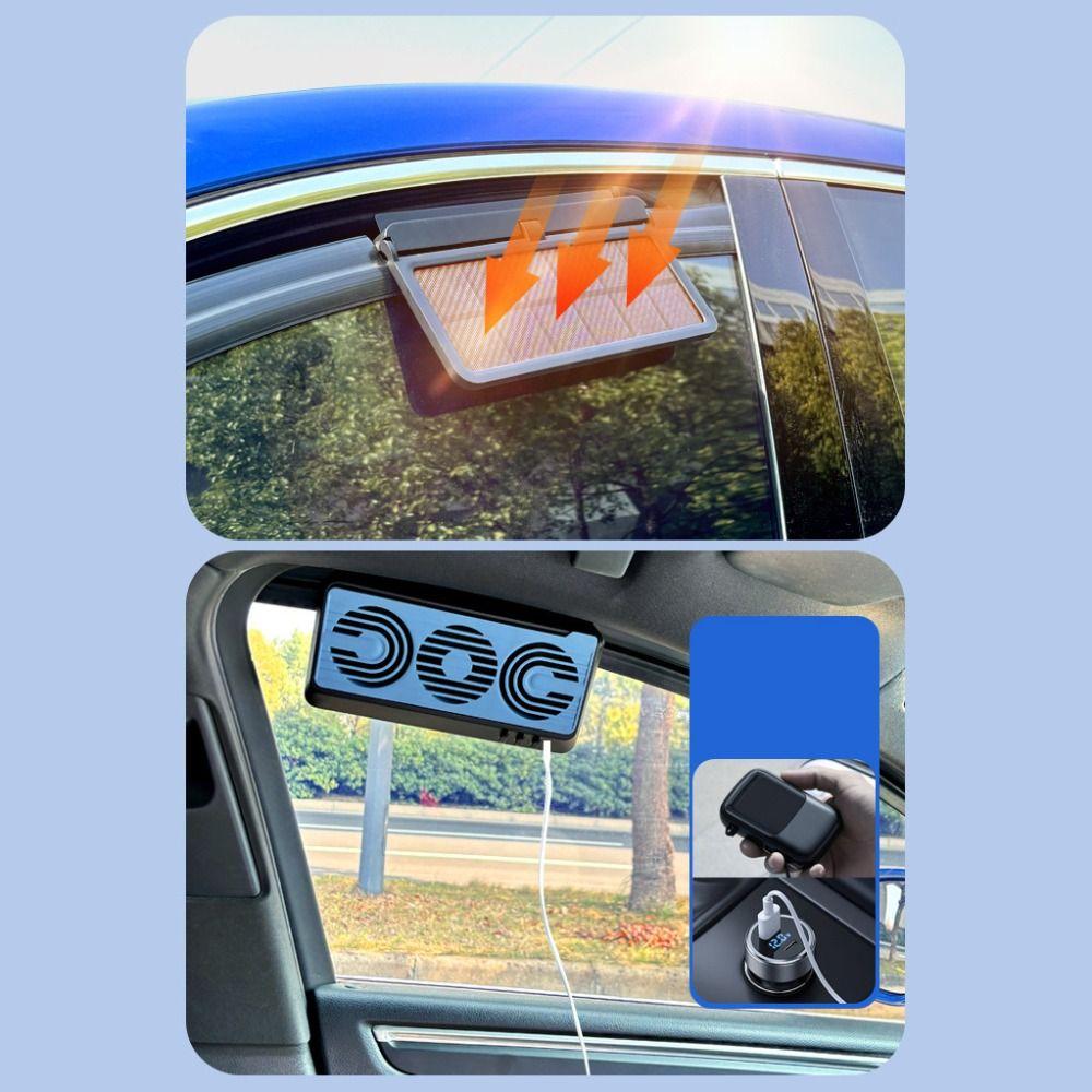 3 Fans Design Car Exhaust Fan Solar Powered Air Circulation Fan Auto Window Cooler Vehicle Cooling