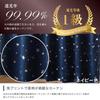 Grade 1 Blackout Thermal Insulating Foil Print Star Planet Pattern Navy Blue Curtains 100cm Wide X 110cm 2 8 Sizes Available Long, Panels,