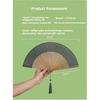 Natural Bamboo, Elegant Chinese Style Folding Bamboo Fan, Retro Style Handheld Fan 21CM (8.75 inches) Suitable for Men and Women