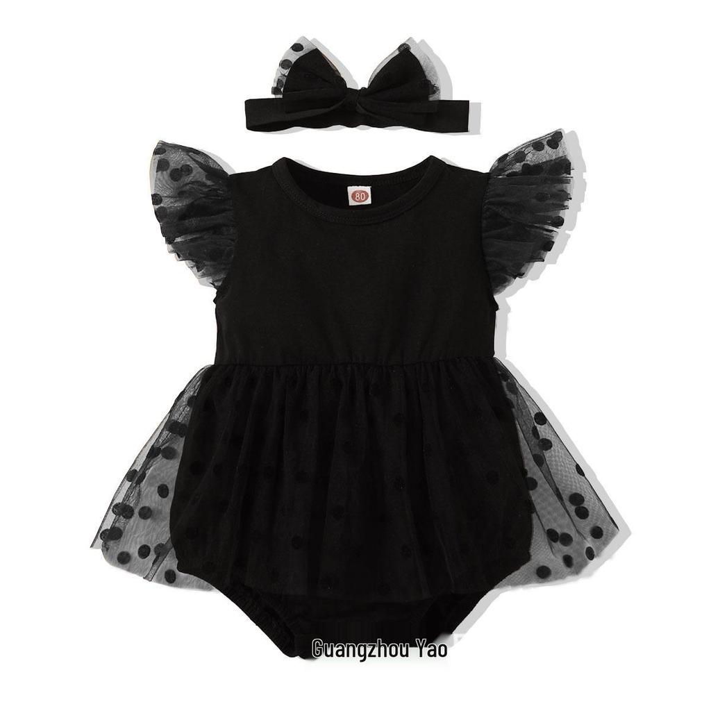 Nyári Patchwork Hálós Ujjatlan Jumpsuit Kislányoknak - Besteller Háromszög Body