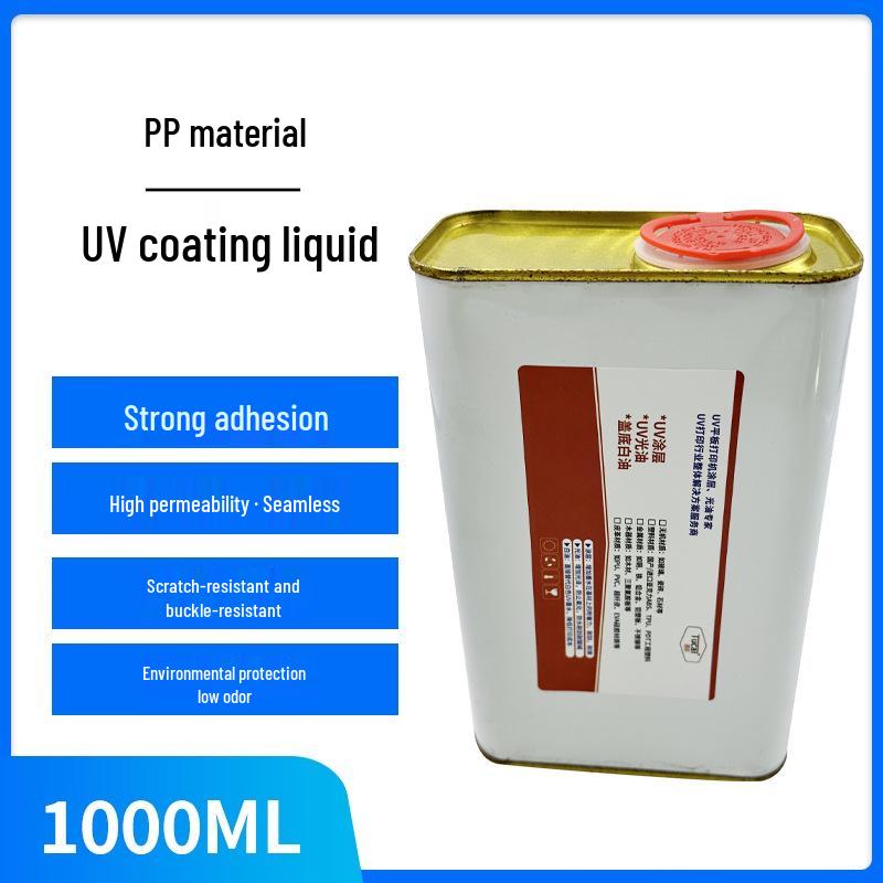 UV Coating Liquid for Acrylic, Plexiglass, Metal, and PVC Printer Adhesion