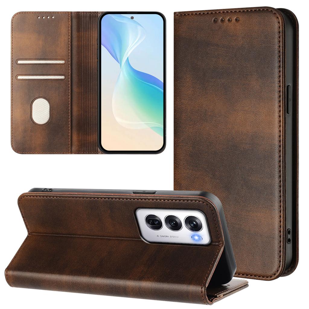 Wallet Card Slot Bracket Magnetic Flip Leather Case For OPPO Reno 8T 8 7Z 7 6 5 4 Lite 5F 5 4F Phone Cover