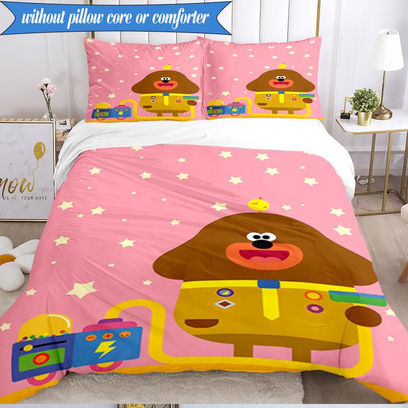 Cute Du-ggee Adventure 3pcs K-pop music group Bedding set,Ideal for Bedroom, Dormitory,Including Duvet Cover And 2pcs Pillowcases,Fan gifts