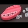 100 Silicone U-Shaped Pigment Cups for Microblading - Soft, Needle-Friendly Design