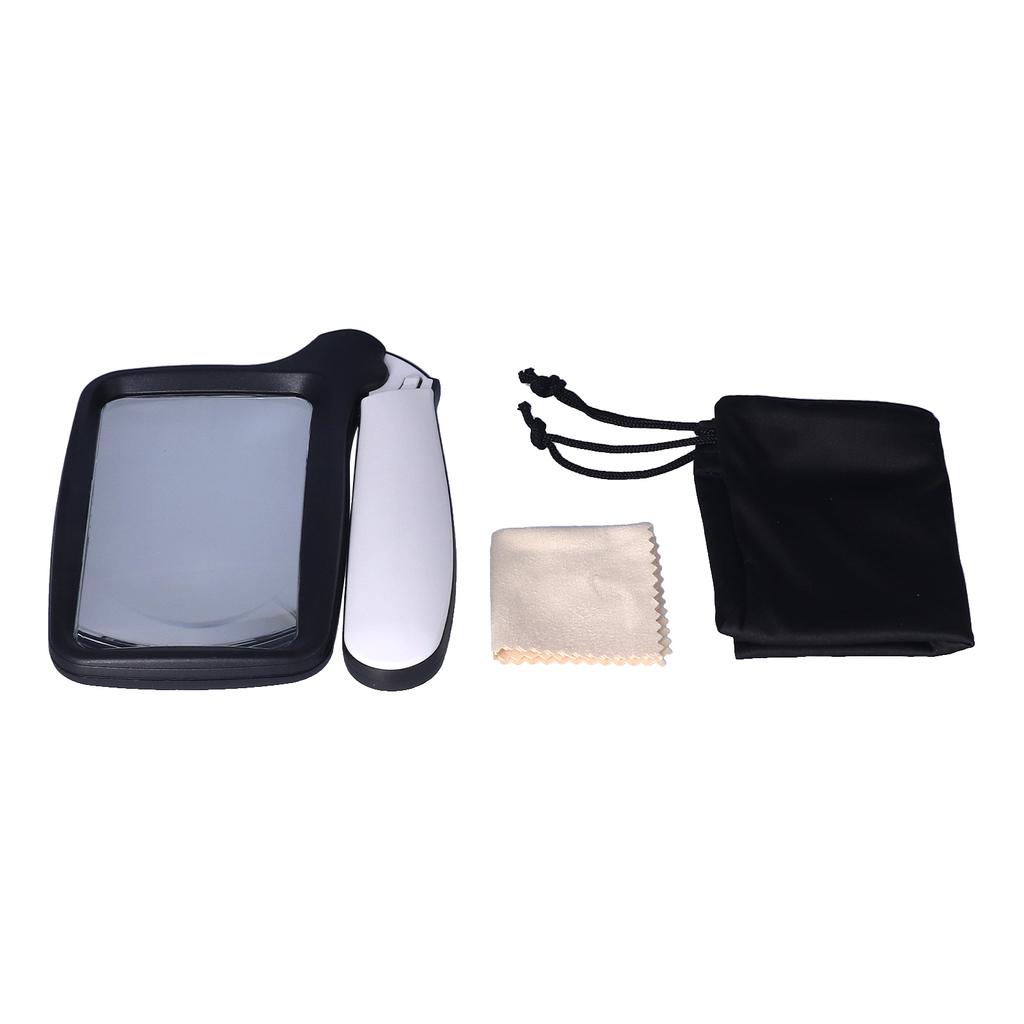 2x Handliche Faltlupe mit LED-Licht Acryl-Vergrößerungsglas für ältere Menschen zum Lesen