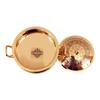 Brass Mughlai Embossed Design Casserole With Lid For Decoration Tableware, Home, Hotel, Restaurant (1200 Ml)