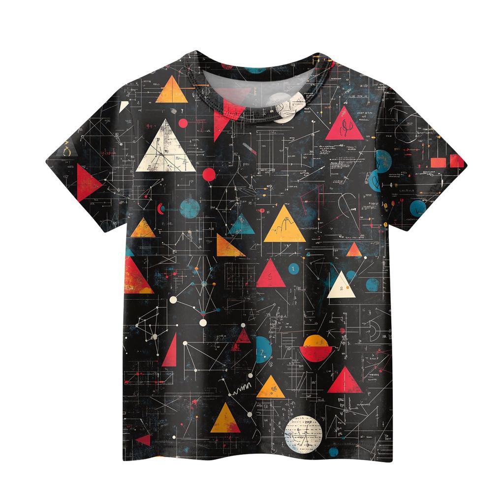Kinder Mode Lässig Kurzarm Tier Floral Print Rundhals T-Shirt Top