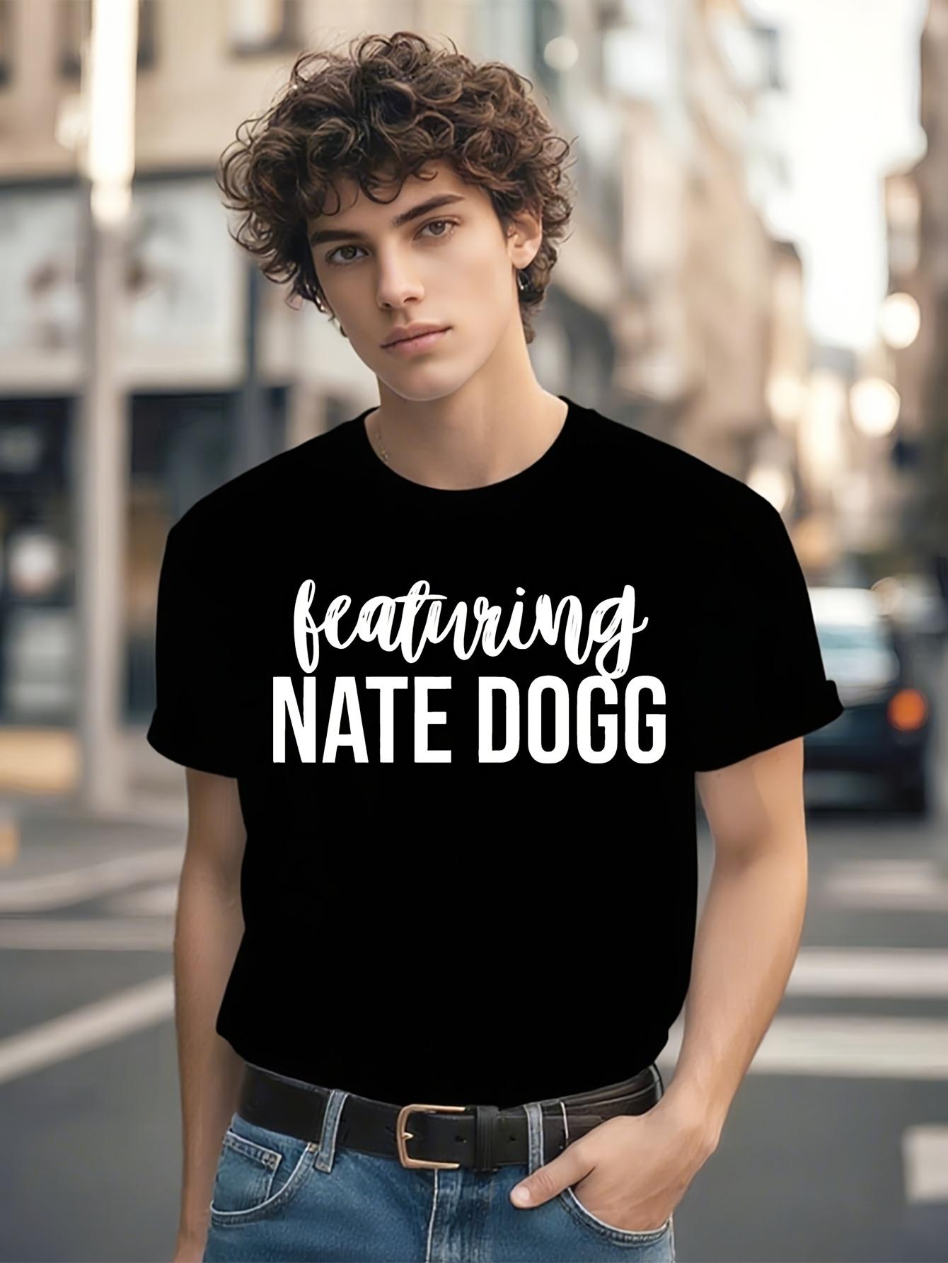 

Nate Dogg Ft G Funk Warren Graphic T-shirt - Black Short Sleeve Crew Neck with White Text Print S