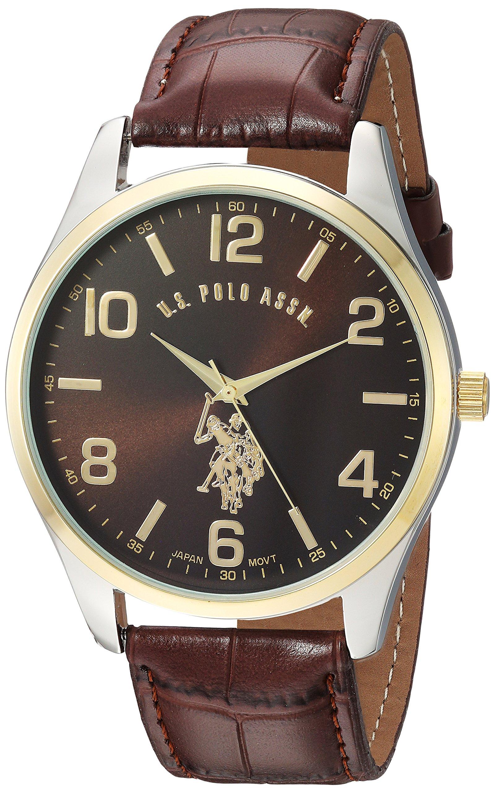 

Polo Classic USC50225 Watch with Brown Leather Band U.S. Assn. Men s [Used]
