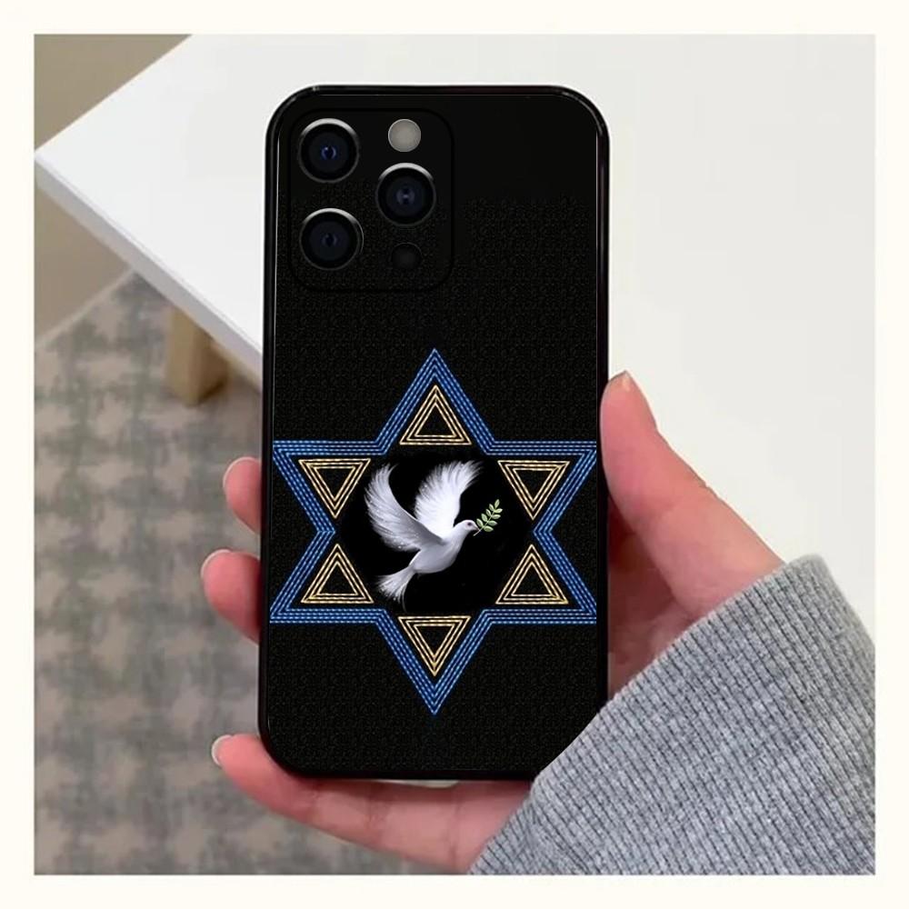 David Jewish Star Symbol Phone Case For Apple iPhone 15,14,13,12,11,Pro,X,XS,Max,XR,Plus,Mini Soft Black Cover