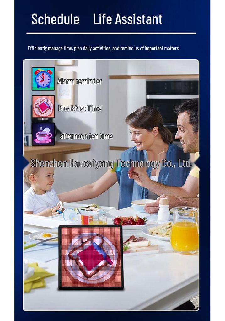 LED Pixel Bluetooth Photo Frame: DIY Dynamic Screen for Festivals & Desktop Decor