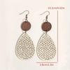 1 Pair Of Hollow Mesh Water Droplet Earrings, Retro Hook Earrings, Suitable For Daily Wear