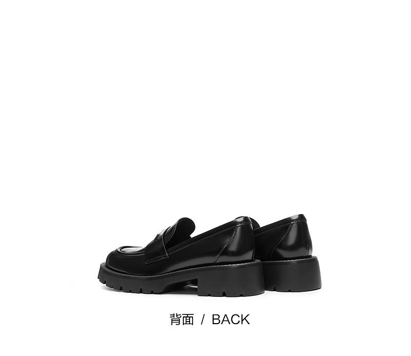 Sijiatu Spring British Style Loafers with Thick Soles and Increased Height, Wearing Small Leather Shoes for Women 9YJ53AA5