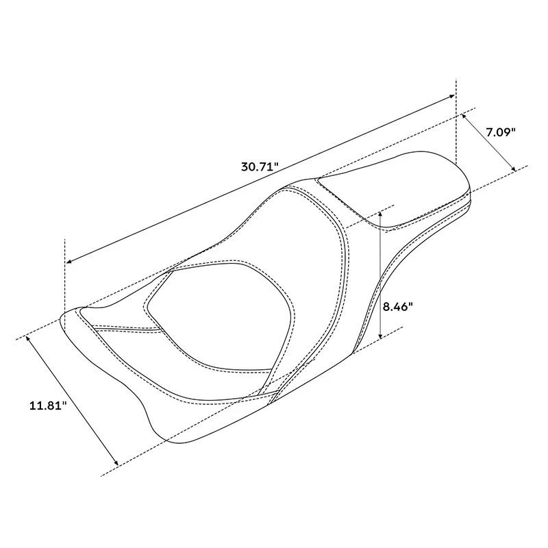 Motorcycle Rider Driver Passenger Seat For Harley Touring Electra Glide Road Glide King 2009-2023