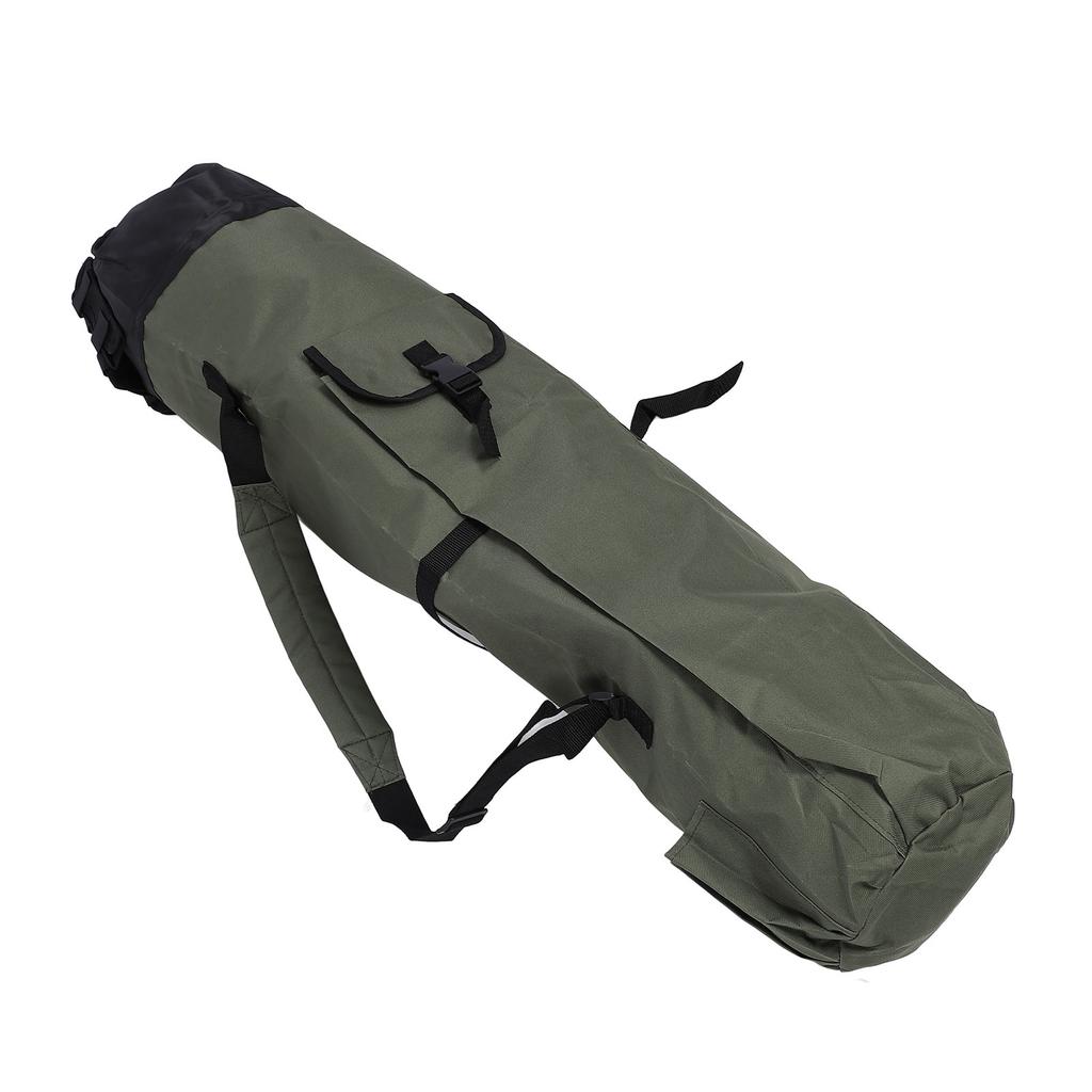 Sac pour Cannes à Pêche Forme Cylindrique Tissu Oxford 600D Résistant à l'Eau Antichoc Portable Sac de Rangement pour Cannes à Pêche pour Ligne de Pêche Appâts Équipement de Pêche