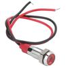 LED Metal Indicator 6mm Waterproof Signal Lamp for Pilot Car Truck Boat with Wire 6VRed