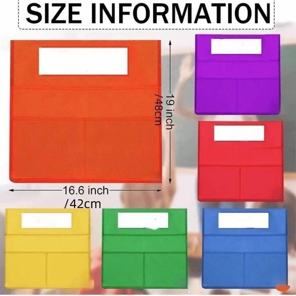 Oxford Cloth Chair Back Organizer Classroom Chair Pocket Name Tag Holder  Classroom Supplies
