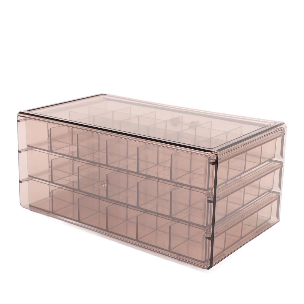 Jewelry Box 3 Layer 72 Cells Antioxidant Acrylic Clear Jewelry   for Earring Necklace