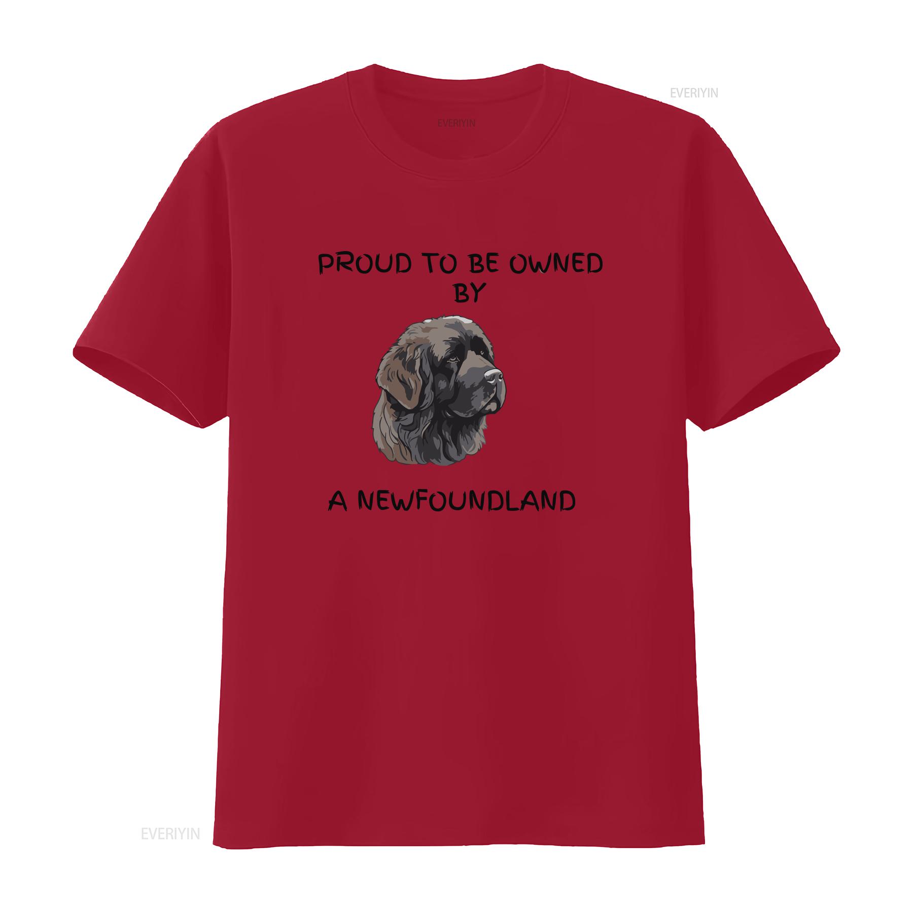 

Proud to be owned by a newfoundland newfie gift t shirt for newfoun vintage Washed Soft graphic homme Breathable Slightly S