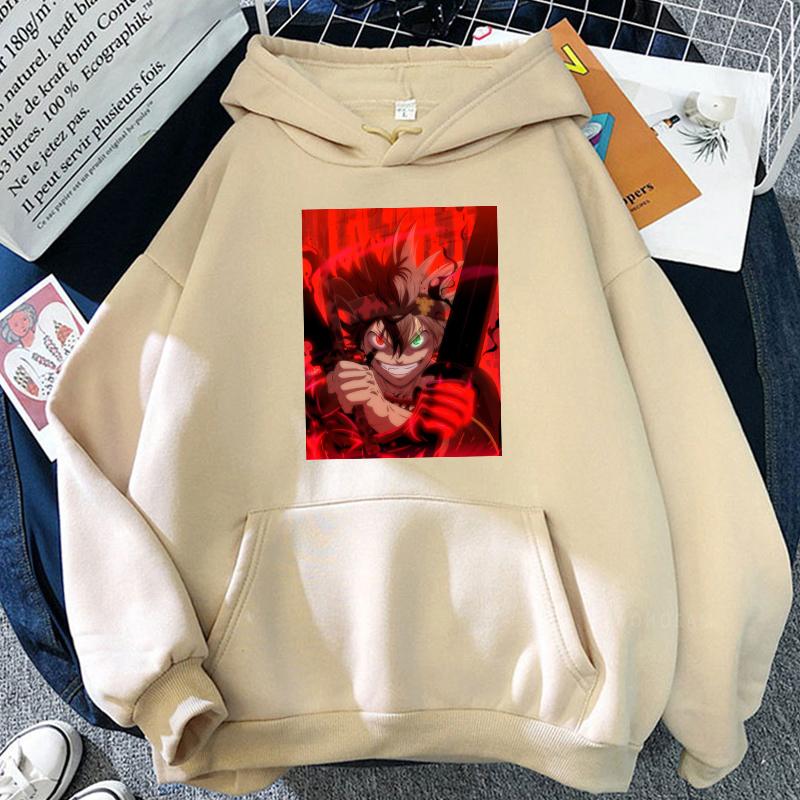 Anime Black Clover Asta Graphic Printed Hooded Men Women Manga Hoodies Casual Loose Sweatshirt Harajuku Unisex Streetwear
