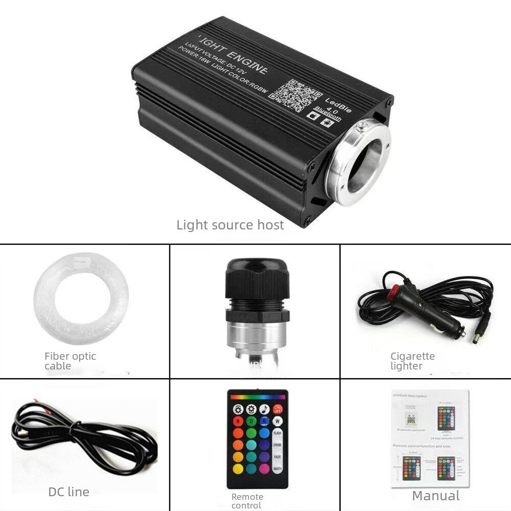 RGBW Sternenhimmel LED-Licht-Kit mit Glasfaser-Kabel, Mobile App, Sprach- und Fernbedienung