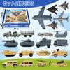 CORPER TOYS Mini Car Set of 21 Military Toys Large Transport Plane Fighter Tank Armored Vehicle Missile Vehicle Model Car Boys Gift