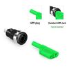 4mm Stackable Safety Banana Plug with Socket, Solder Type