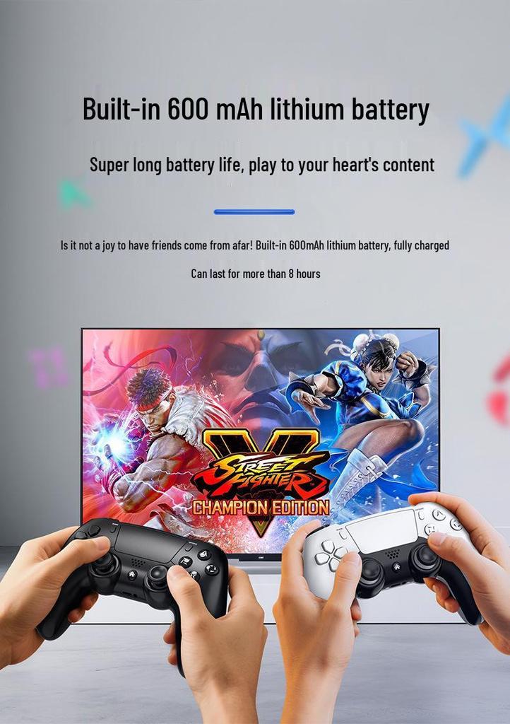 Bluetooth Six-Axis PS4 Controller with Touchpad, Audio Interface, and Motion Sensing for Android, iOS, Computer, and Steam.