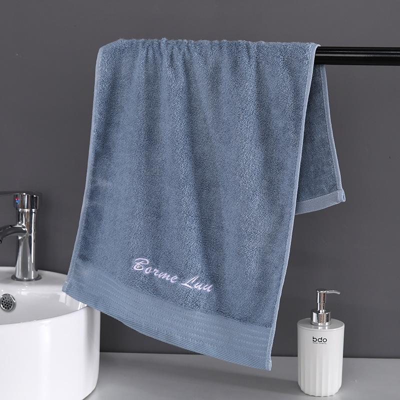 Pack of Bamboo Towels Bathroom White Color Embroidered Letter Hand Face Hair Bath Towel Sets Serviette