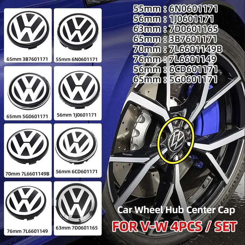 4 ks 56 mm 65 mm 66 mm Pro Volkswagen VW Originální poklice Krytky středů kol auta Odznak dekorace Náhradní emblém poklic auta