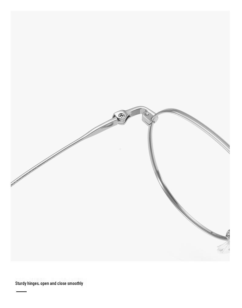 Pure Titanium Eyeglass Frame: Lightweight, Comfortable Unisex 49 Polygon Small Frame Eyewear for Women & Men - Simple & Versatile Design (Model 98702)