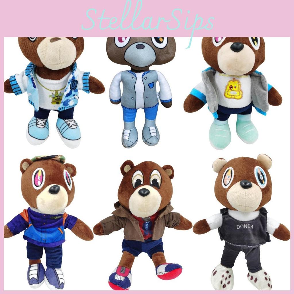 Adorabile Peluche Orsacchiotto Kanye Morbido Velluto di Cristallo Bambola Imbottita da Collezione