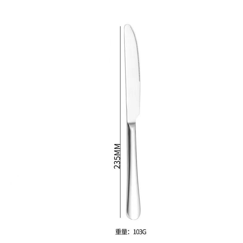 Moonlight stainless steel tableware knife spoon fork dessert spoon creative restaurant simple high-end western food steak knife