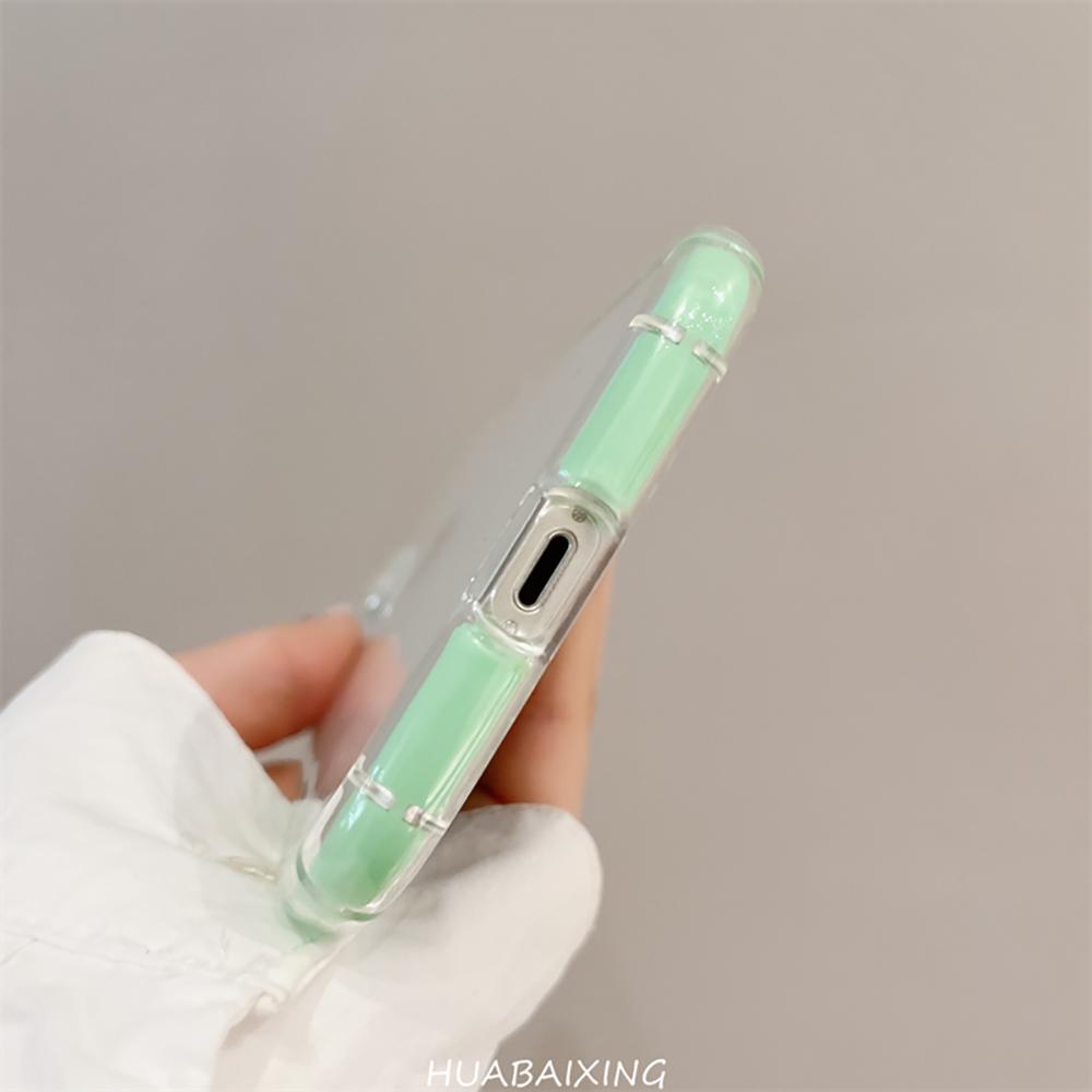 Einfarbig Leuchtend für iPhone 13 12 11 14 15 16 Pro Max XS Hülle Vollschutz Kamera Transparent Weicher Stoßfester Bumper Abdeckung