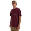 Camiseta Billabong Stacked Arch, Camiseta masculina bordô