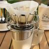 Stainless Steel Foldable Coffee Drip Stand Reusable Handheld Coffee Filter Paper Holder Rust-proof V-shaped