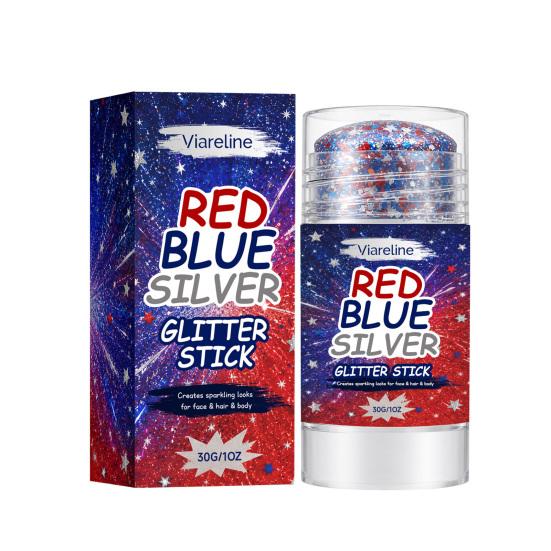 30G Independence Day Body American Flag Face Glitter Stick Patriotic Hair Glitter Red
