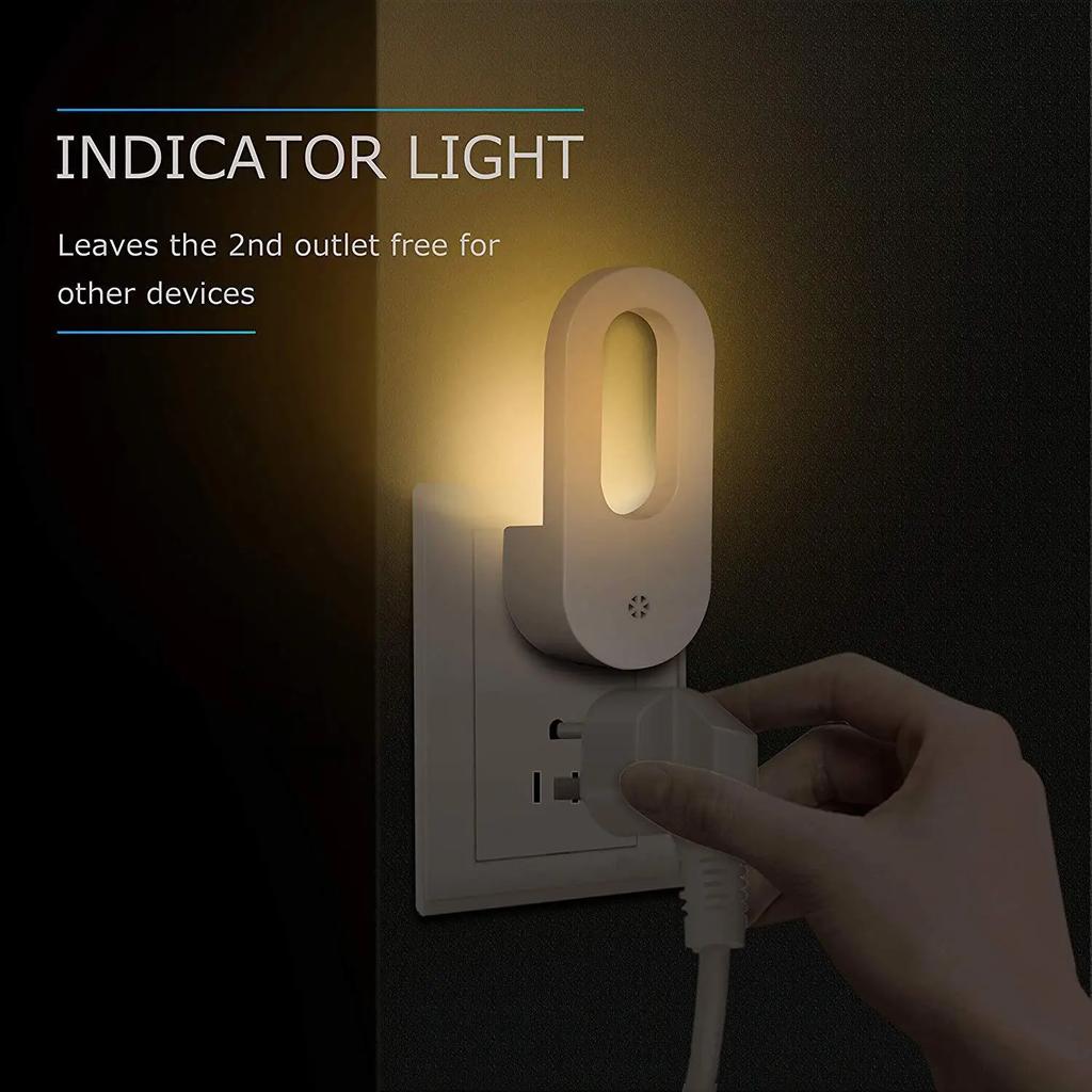 LED Night Light EU/US Plug Wall Socket With Twilight Sensor Warm White Lamp Energy Saving For Kids Room Bedroom Night Lamp
