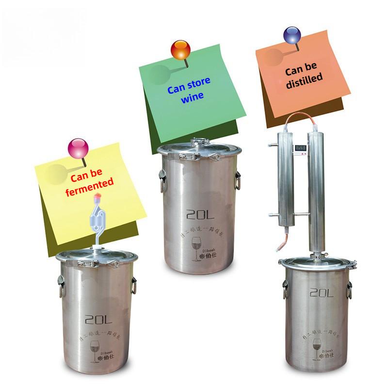 Large Capacity Copper Distiller DIY Pure Dew Essential Oil Distillation Barrel Small Household Brewing Equipment
