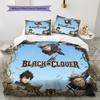 3D Printed Anime Black Clover Bedding Set for Children's Boy Girl , Duvet Cover Pillowcase (2/3piece Set), Children's Gift