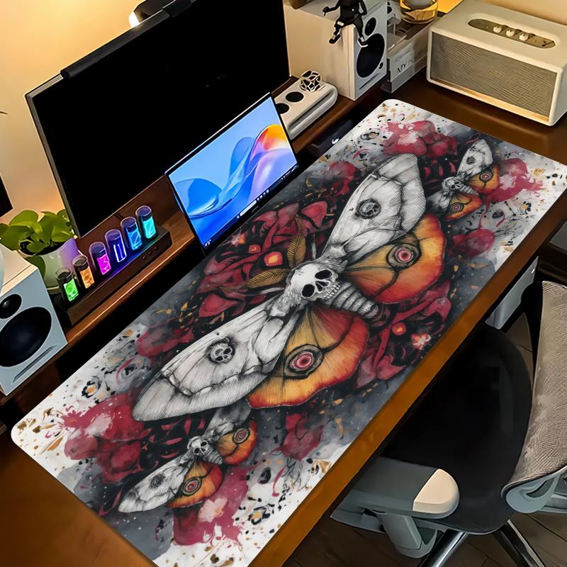 Gothic Moth Color Mouse Pad Large Gaming Table Cushion Non-slip Laptop Tablet Big Mousepad XXL Mat Mini PC Playmat With Lock edge