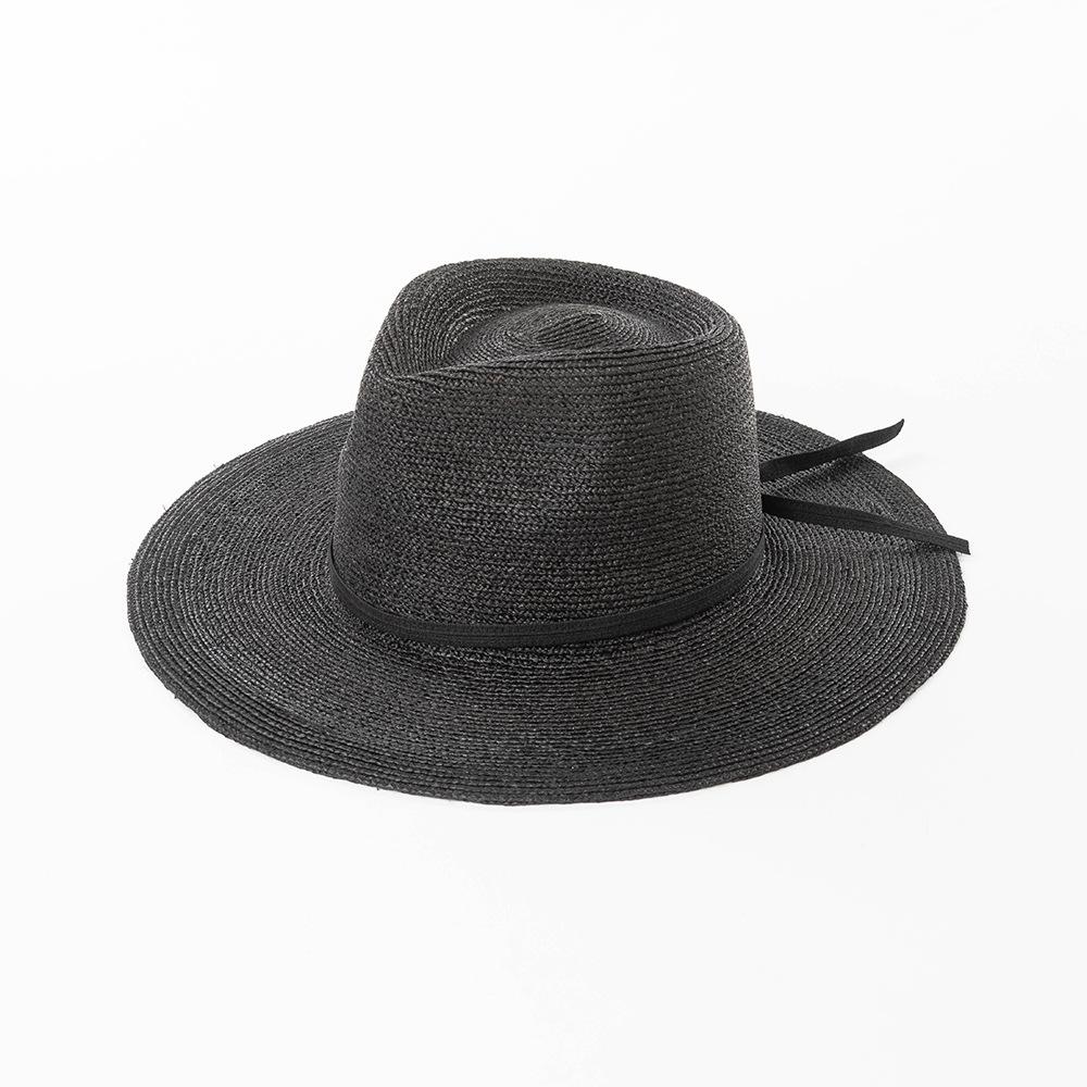 European and American fashion casual department webbing hand-woven dyed raffia jazz hat outdoor sunscreen sunshade straw hat tide