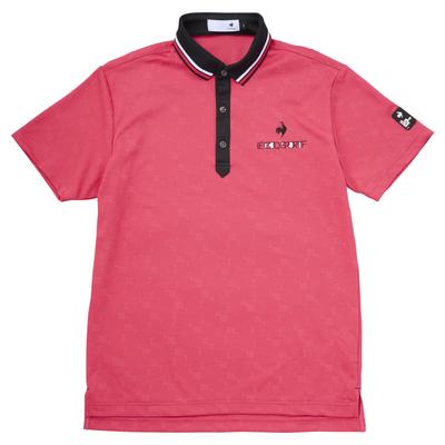 Coq Sportif Koszulka z krótkim rękawem Mondrian UV Sweat Quick Stretch LG5SHS04M PK00 [Le Golf], Wzór, Krem przeciwsłoneczny, Ochrona, Chłonność, Suszenie, Golf,