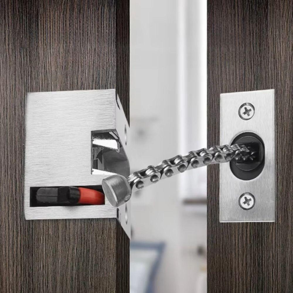 Aluminium-Zink-Zinklegierung Versteckte Sicherheitskette Schwerlast Verdeckter Türriegel Türketten Schloss Hotel Tür