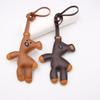 In Stock Cartoon Teddy Bear Leather Bag Pendant with Lanyard Accessories