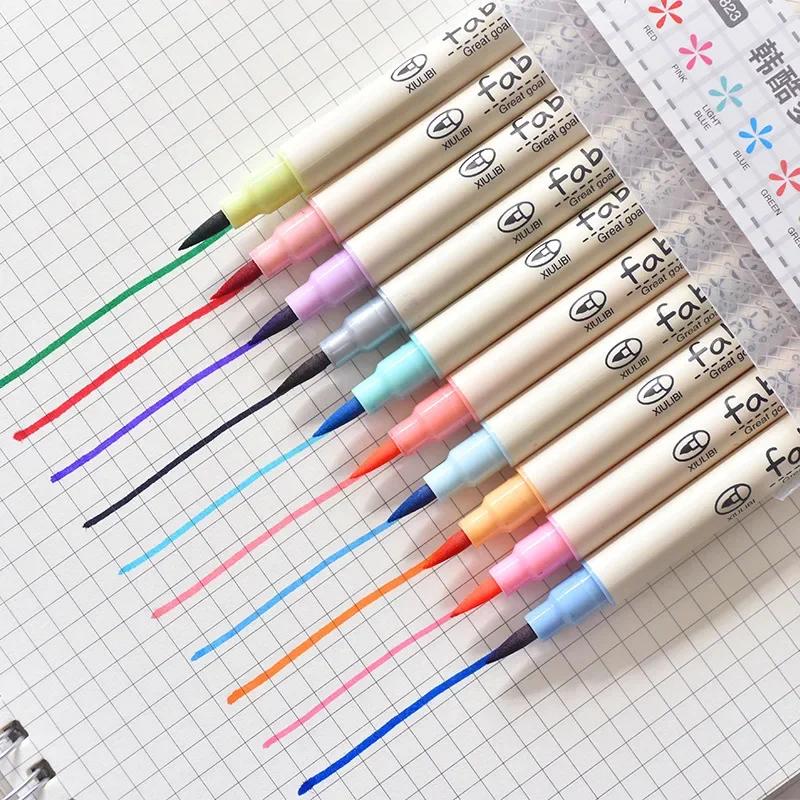 Color Watercolor Pen Soft Hair Beauty Pen Brush 10 Color Set Children Student Comic Calligraphy Brush