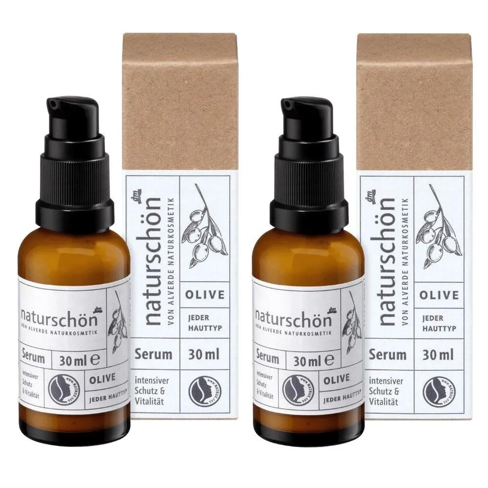 DM alverde NATURKOSMETIK Натуральная оливковая сыворотка для увлажнения 30 мл x 2 флакона