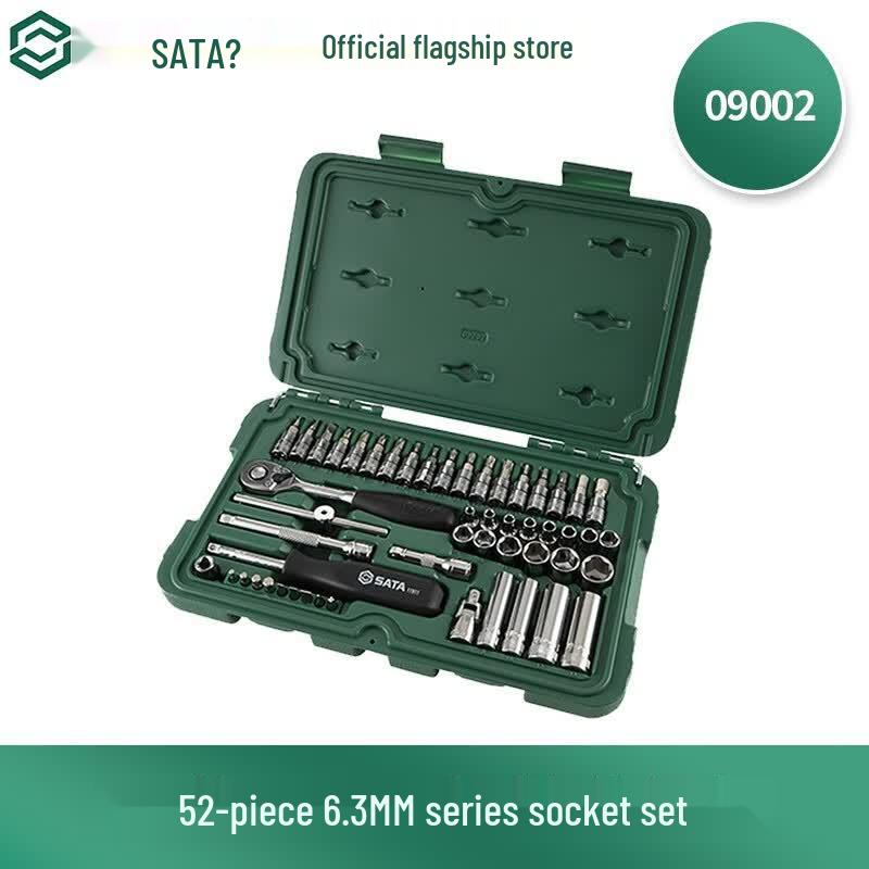 SATA 52-Piece 6.3MM Ratchet Socket Wrench Set