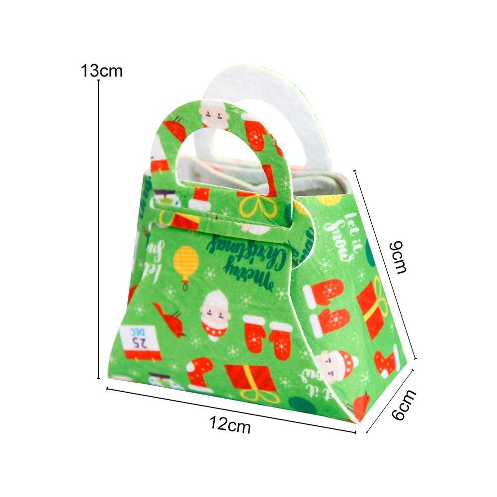 

New Christmas Felt Tote Bags, Festive Atmosphere Decoration Props, Christmas Candy Bags, Children s Mini Gift Bags зелёный