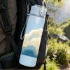 1PC Soft White Cloud Landscape Art 750ml Color Plastic Sports Water Bottle Leakproof Flip Straw Lid For Sports Office Home Use